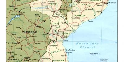 מפה של מוזמביק כבישים