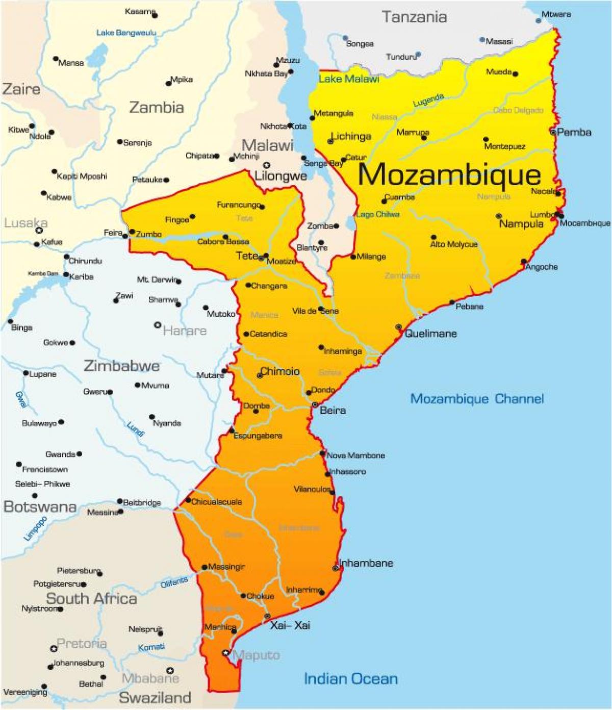 המפה של מוזמביק