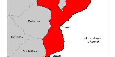 מפה של מוזמביק מלריה
