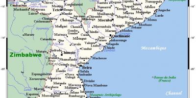 מפה של מוזמביק ערים